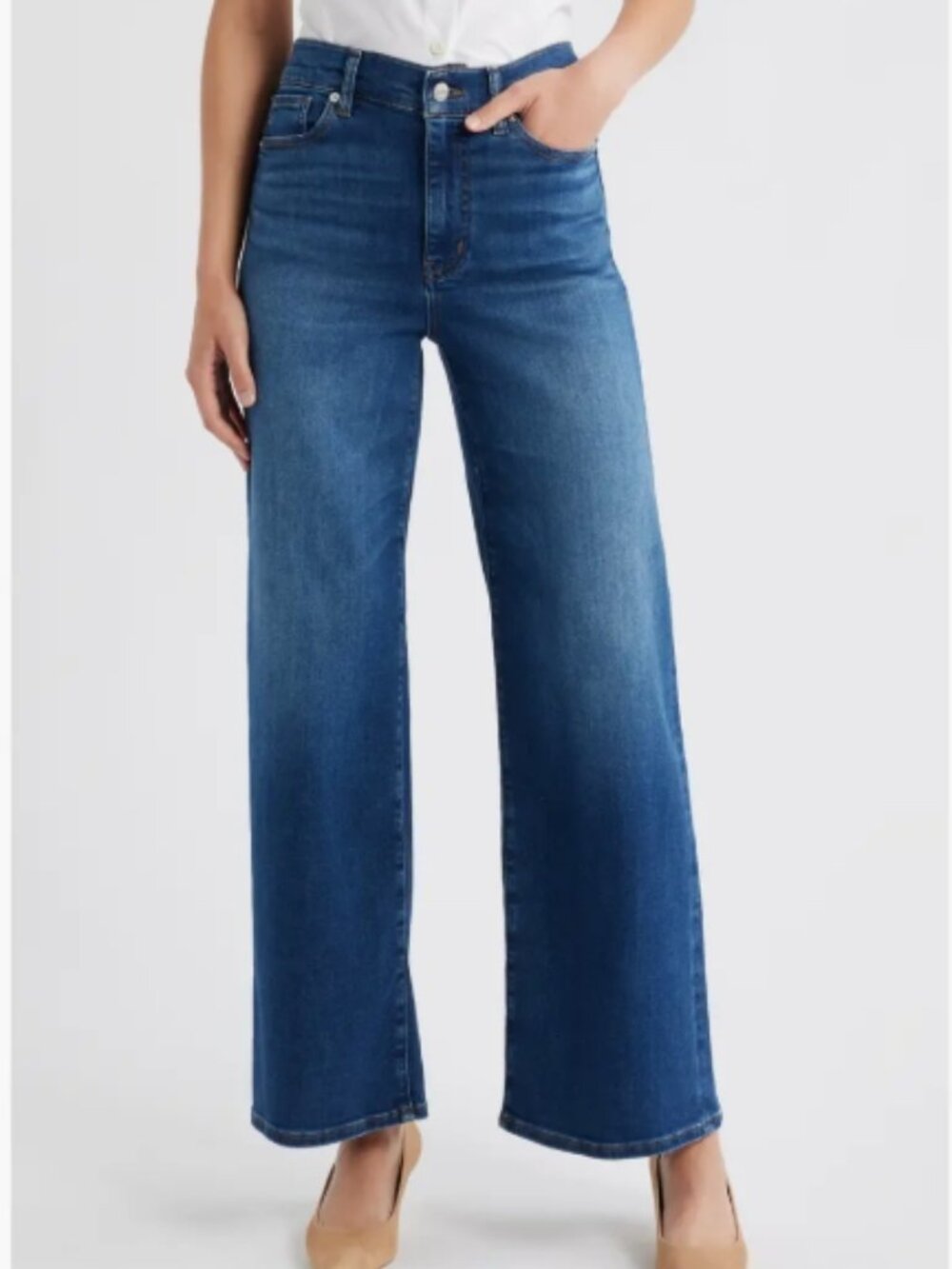 EUC FRAME High Waist Wide Leg Jeans Cotton Blend Size 28